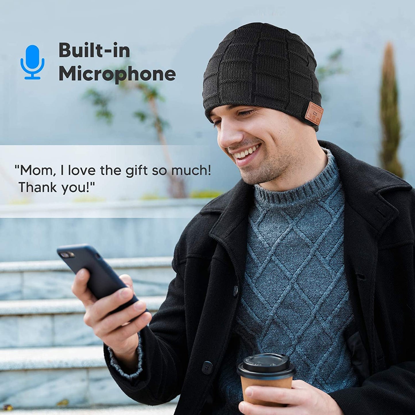 Wireless Bluetooth Beanie Hat - Perfect Holiday Gift for Men, Women & Teens! Ideal Stocking Stuffer for Birthdays and Christmas!