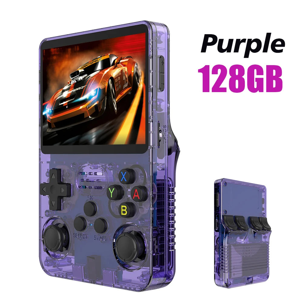 Open Source R36S Retro Handheld Gaming Console with Linux System, 3.5-Inch IPS Screen, Portable Video Player, 64GB/128GB Game Storage