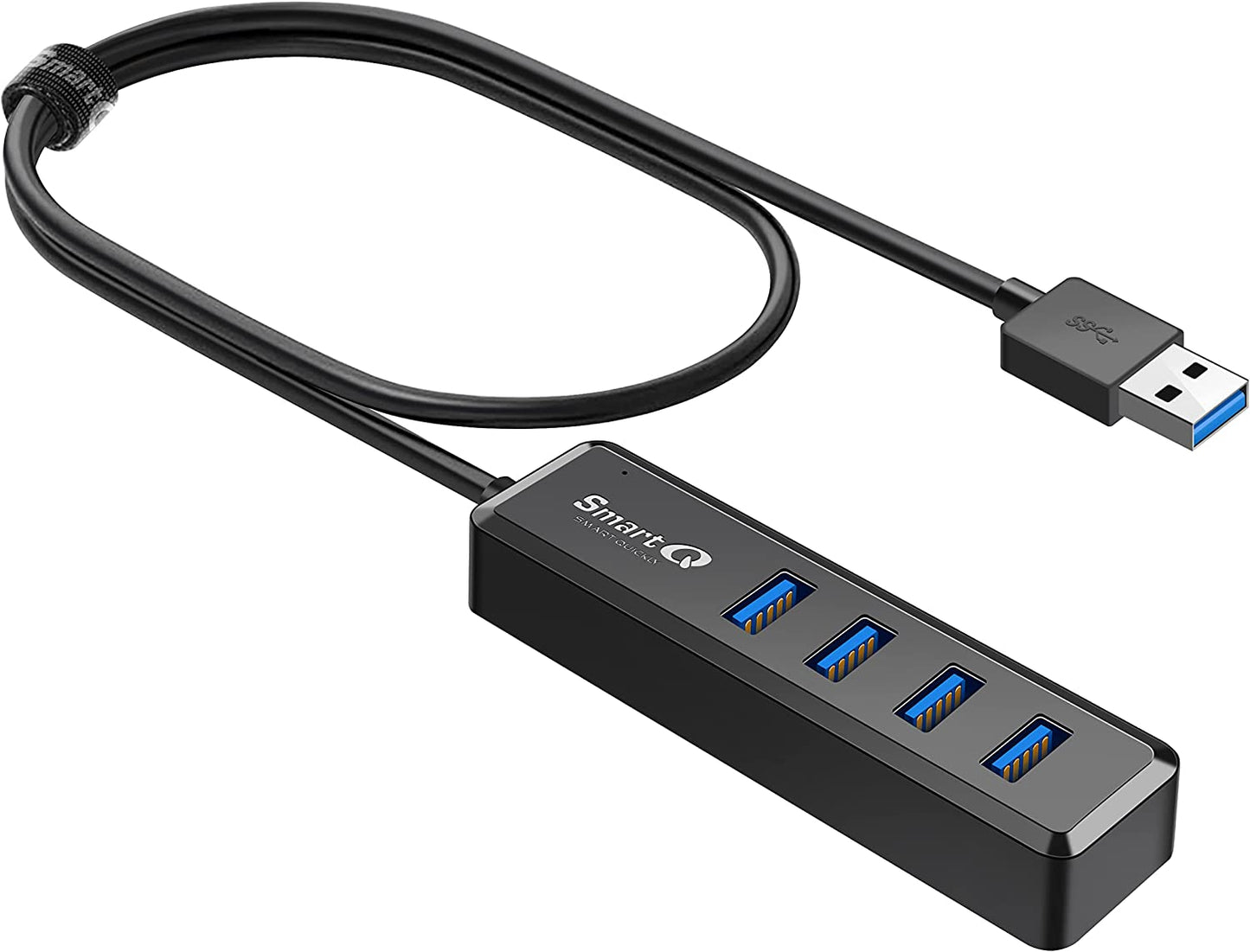 Upgrade Your Connectivity: H302S USB 3.0 Hub with 2Ft Cable - Fast Data Transfer, Multi-Port Expander for Laptops & More!