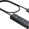 Upgrade Your Connectivity: H302S USB 3.0 Hub with 2Ft Cable - Fast Data Transfer, Multi-Port Expander for Laptops & More!