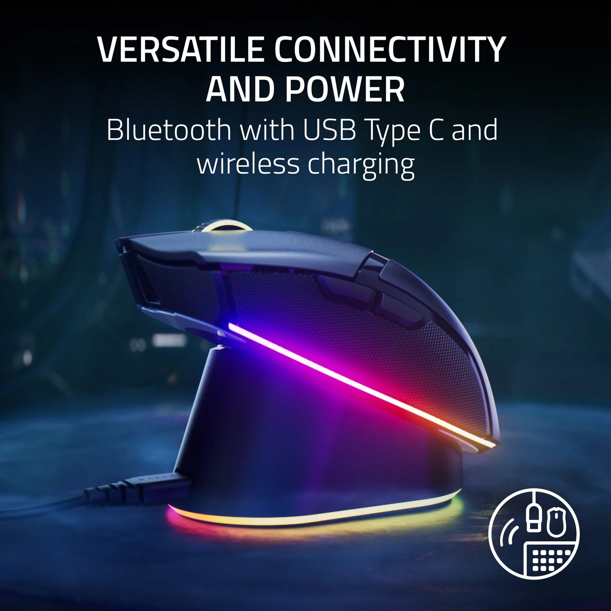 Cobra Pro Ultra-Lightweight Wireless Gaming Mouse - Customizable Chroma RGB, Only 77G, Sleek Black Design