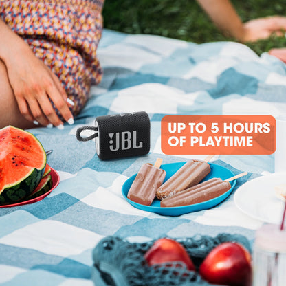 Go 3 Portable Waterproof Speaker - Ultimate Sound on the Go - Black