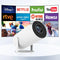 Compact 4K Outdoor Projector with WiFi and Bluetooth Connectivity