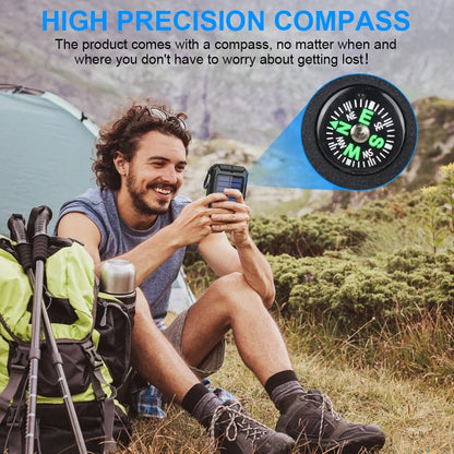 High-Capacity 20000mAh Solar Power Bank - Dual USB Ports & LED Flashlights for Phones & Android Devices