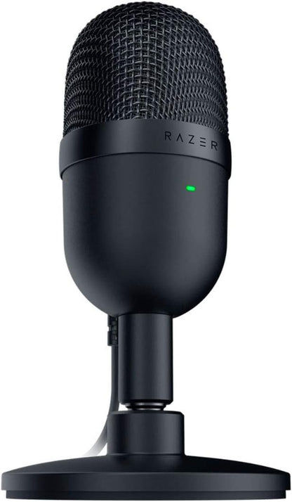 Seiren Mini USB Condenser Microphone for Professional Streaming and Gaming on PC - High-Quality Recording with Supercardioid Pickup Pattern - Adjustable Stand and Shock Resistance - Classic Black