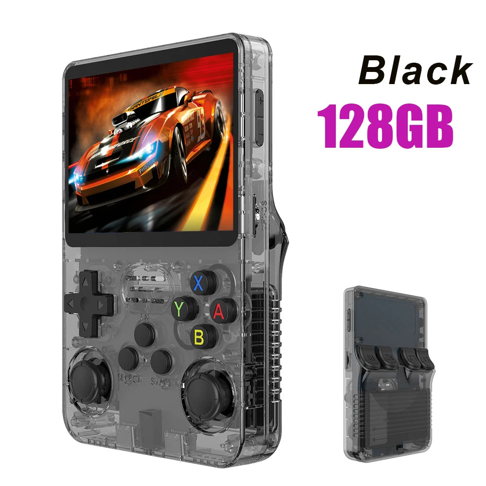Open Source R36S Retro Handheld Gaming Console with Linux System, 3.5-Inch IPS Screen, Portable Video Player, 64GB/128GB Game Storage