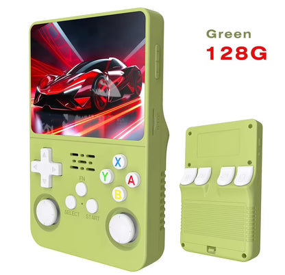 Open Source R36S Retro Handheld Gaming Console with Linux System, 3.5-Inch IPS Screen, Portable Video Player, 64GB/128GB Game Storage