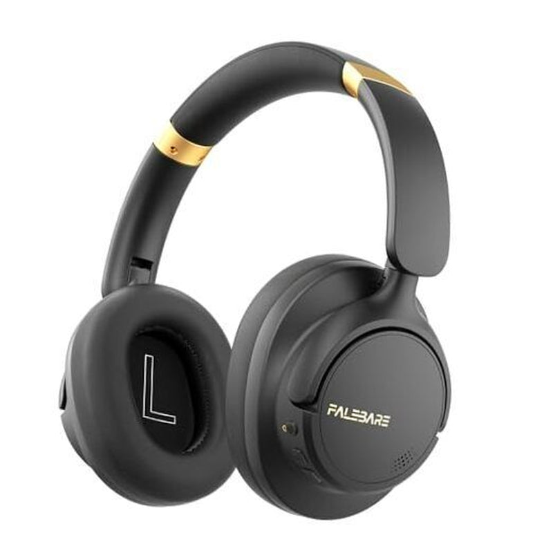 Premium Noise Cancelling Bluetooth Over-Ear Headphones - Sleek Black Design