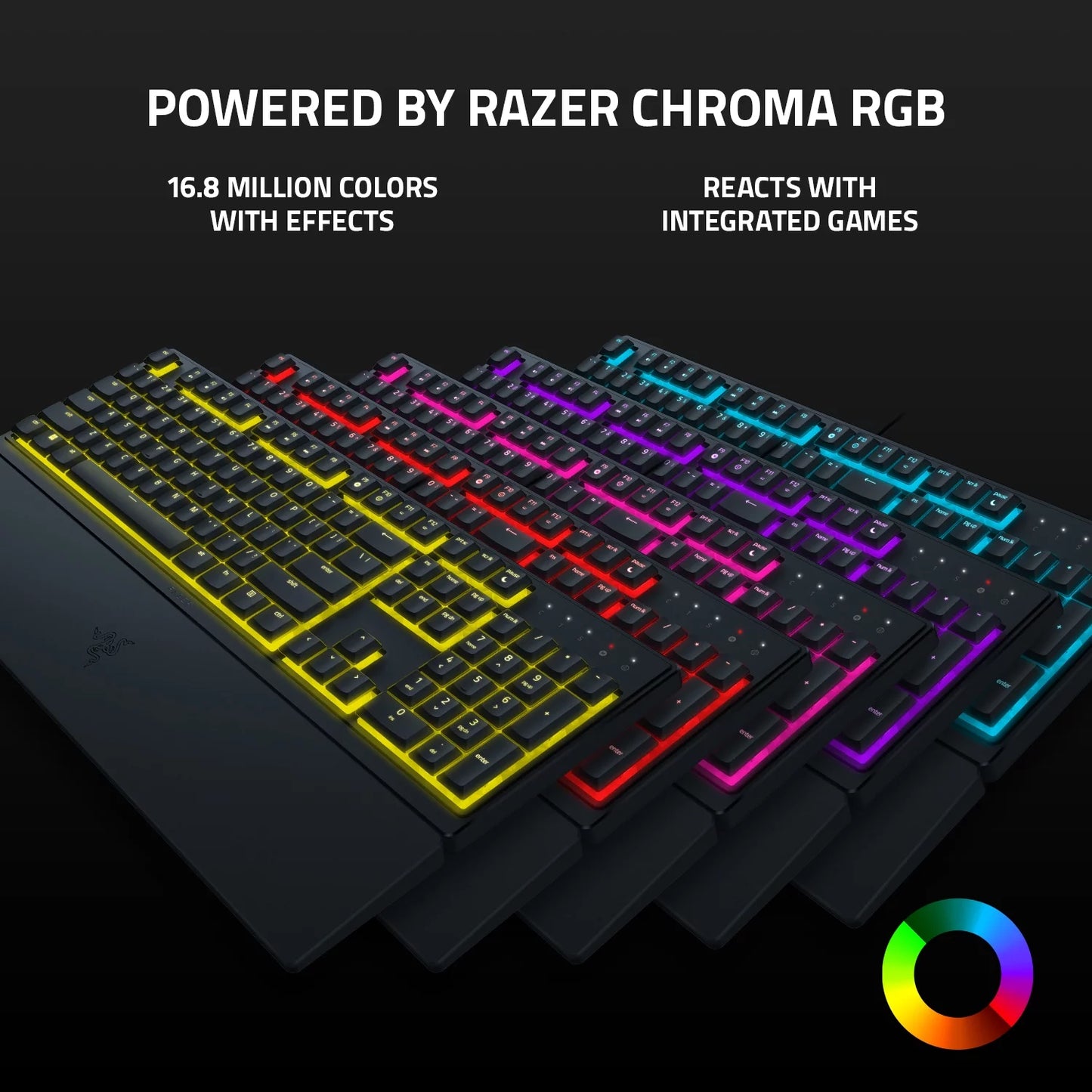 Ornata V3 X Full-Size RGB Gaming Keyboard with Comfortable Wrist Rest - Perfect for PC Gaming!