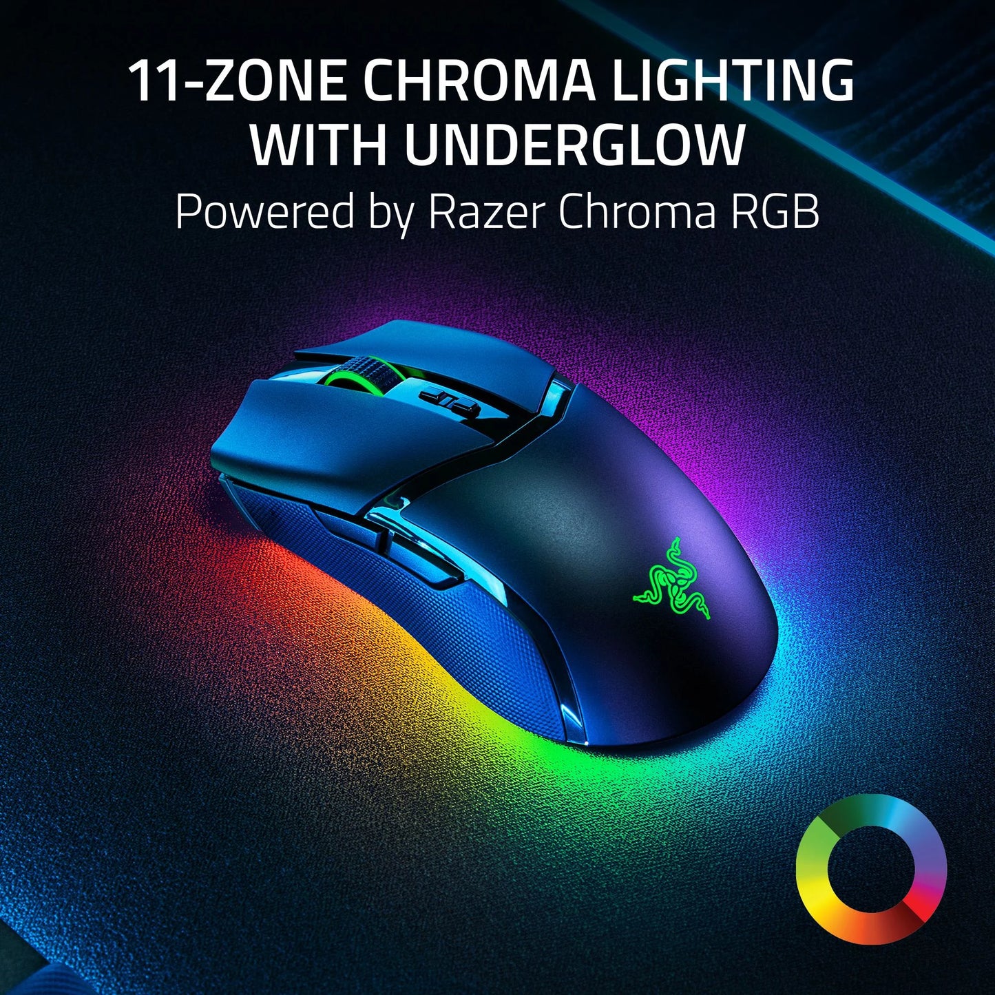 Cobra Pro Ultra-Lightweight Wireless Gaming Mouse - Customizable Chroma RGB, Only 77G, Sleek Black Design