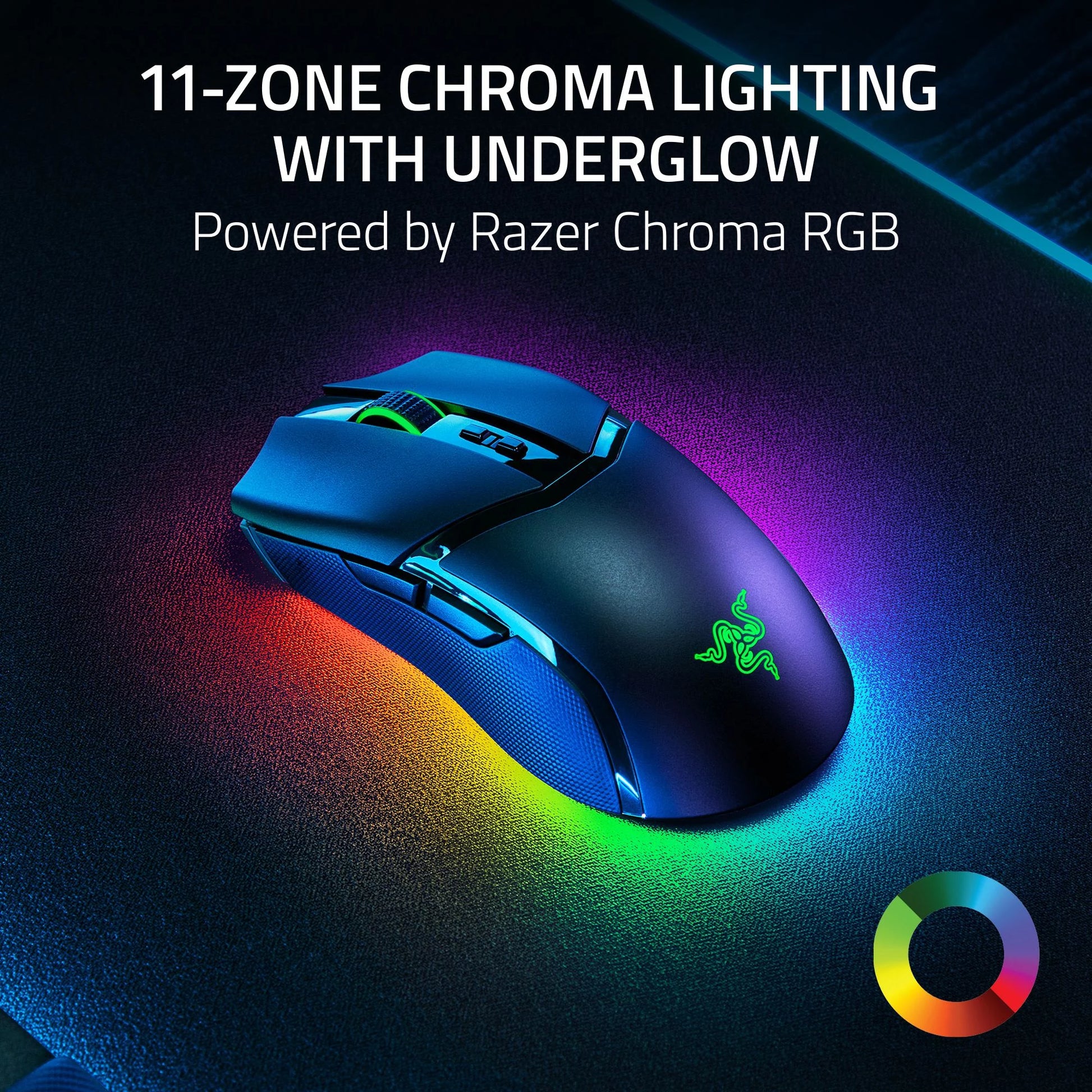 Cobra Pro Ultra-Lightweight Wireless Gaming Mouse - Customizable Chroma RGB, Only 77G, Sleek Black Design