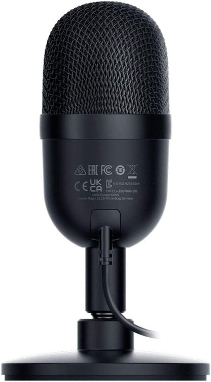 Seiren Mini USB Condenser Microphone for Professional Streaming and Gaming on PC - High-Quality Recording with Supercardioid Pickup Pattern - Adjustable Stand and Shock Resistance - Classic Black