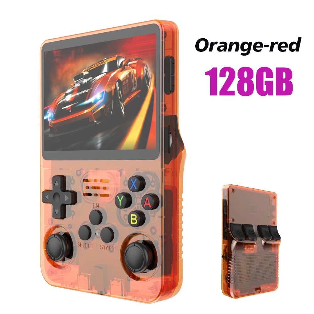 Open Source R36S Retro Handheld Gaming Console with Linux System, 3.5-Inch IPS Screen, Portable Video Player, 64GB/128GB Game Storage