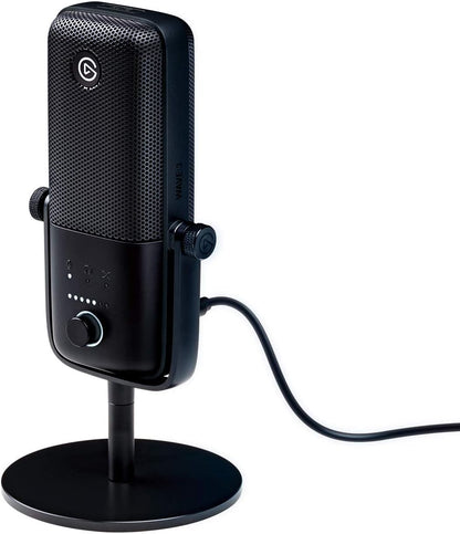 Wave:3 Premium USB Condenser Microphone for Studio-Quality Streaming, Podcasting, Gaming & Home Office - Includes Free Mixer Software & Sound Effects, Easy Plug 'N Play for Mac & PC