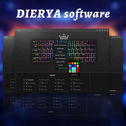 DK63 Wireless 60% RGB Mechanical Gaming Keyboard - Compact Design, Bluetooth Connectivity, Fully Programmable Red Switches