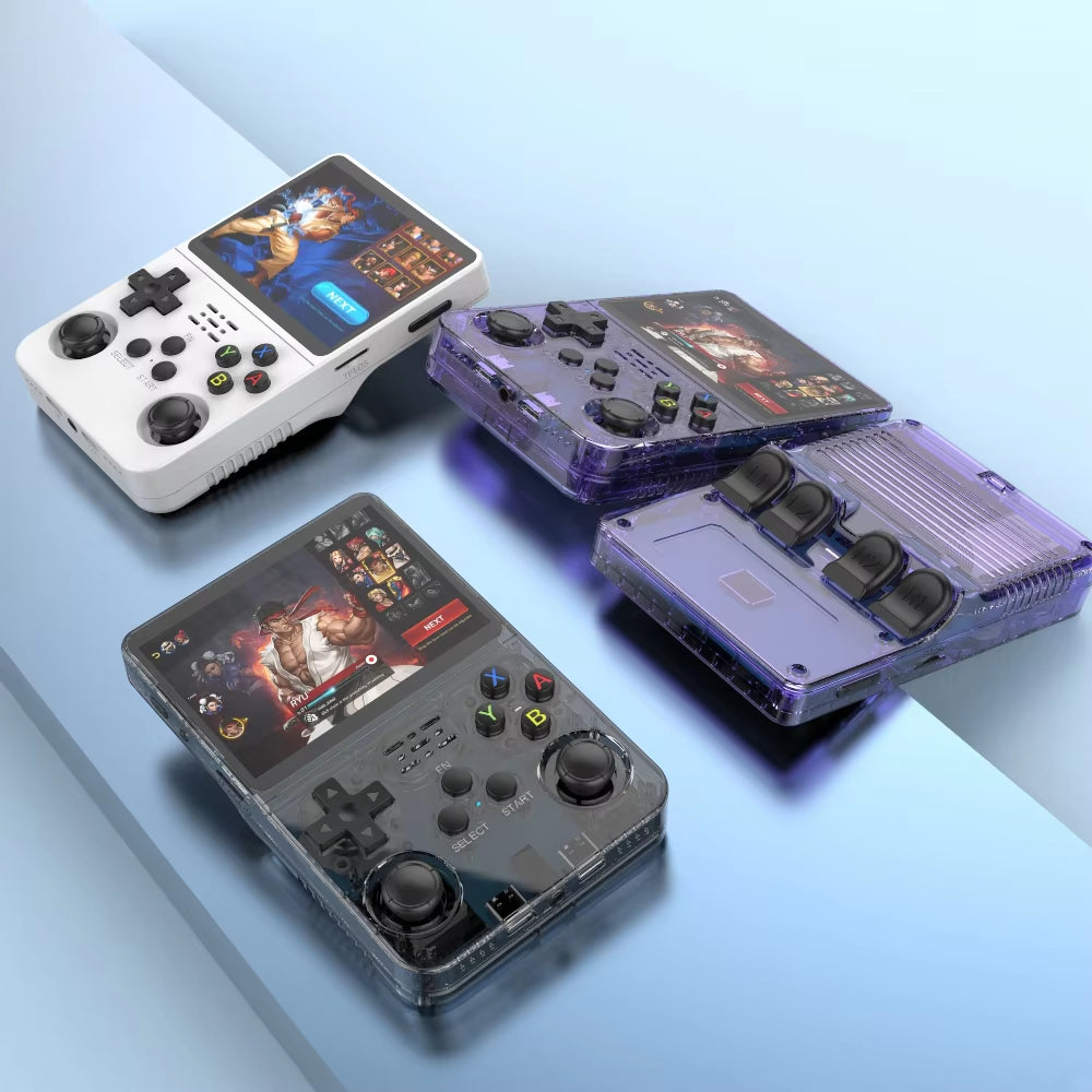 Open Source R36S Retro Handheld Gaming Console with Linux System, 3.5-Inch IPS Screen, Portable Video Player, 64GB/128GB Game Storage