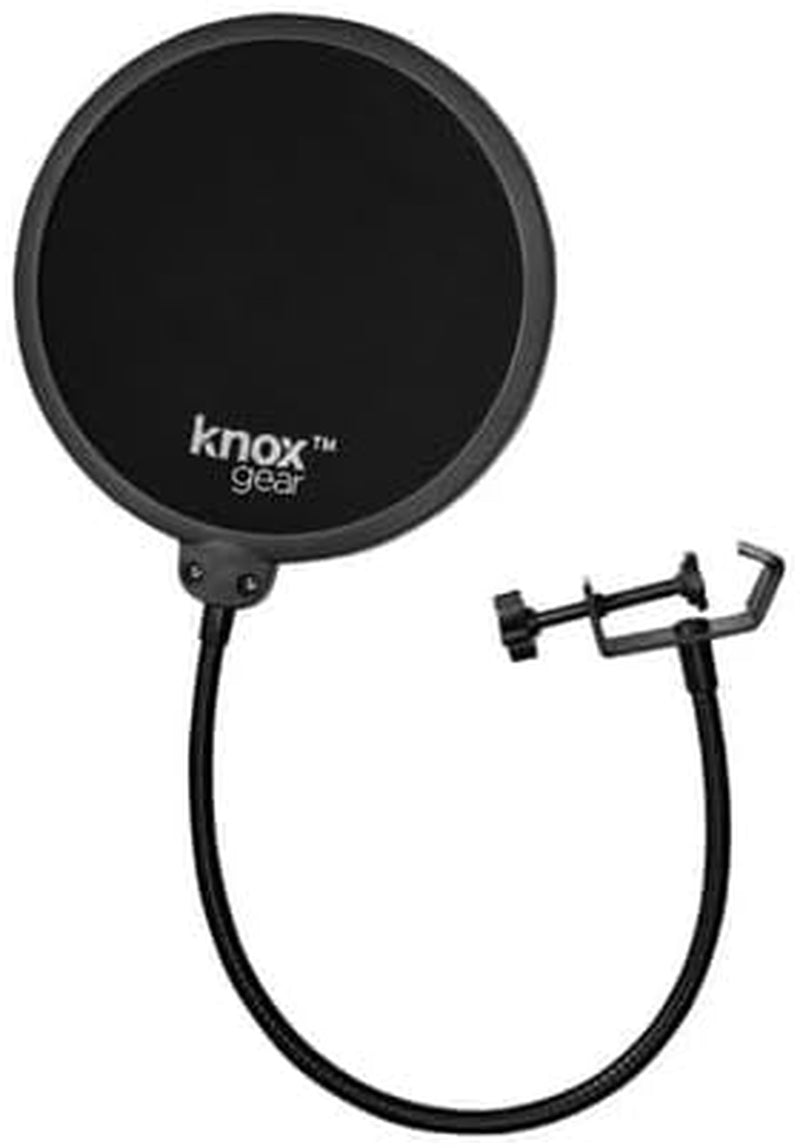 Yeti USB Microphone Bundle in Blackout with Knox Gear Headphones and Pop Filter (3-Piece Set)