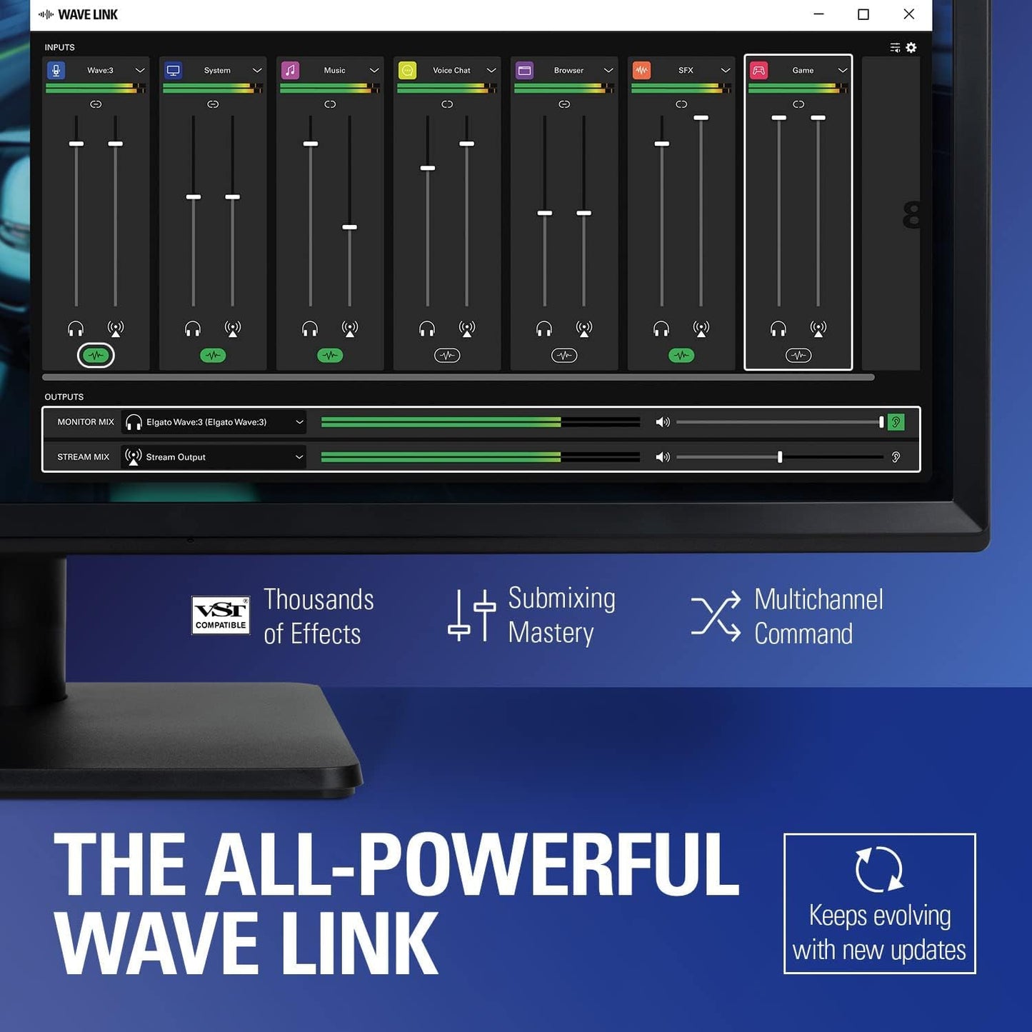 Wave:3 Premium USB Condenser Microphone for Studio-Quality Streaming, Podcasting, Gaming & Home Office - Includes Free Mixer Software & Sound Effects, Easy Plug 'N Play for Mac & PC