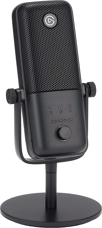 Wave:3 Premium USB Condenser Microphone for Studio-Quality Streaming, Podcasting, Gaming & Home Office - Includes Free Mixer Software & Sound Effects, Easy Plug 'N Play for Mac & PC