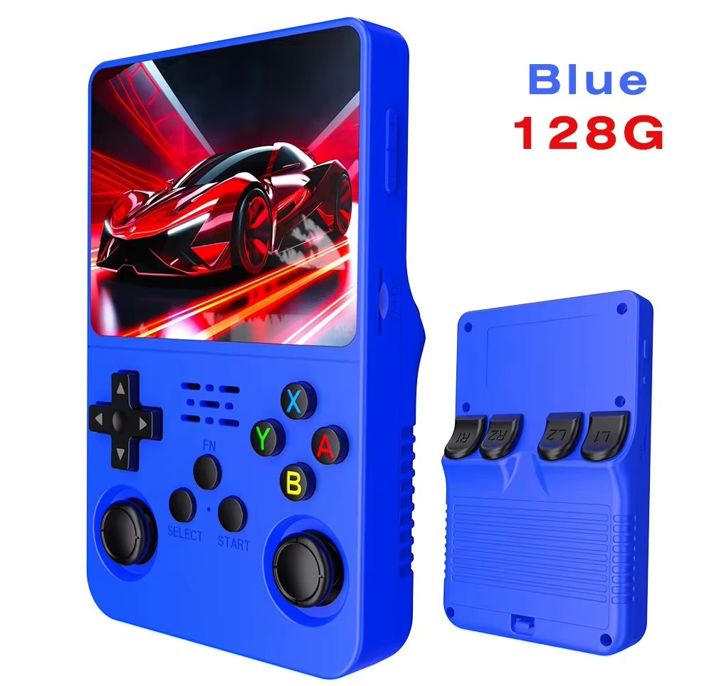 Open Source R36S Retro Handheld Gaming Console with Linux System, 3.5-Inch IPS Screen, Portable Video Player, 64GB/128GB Game Storage