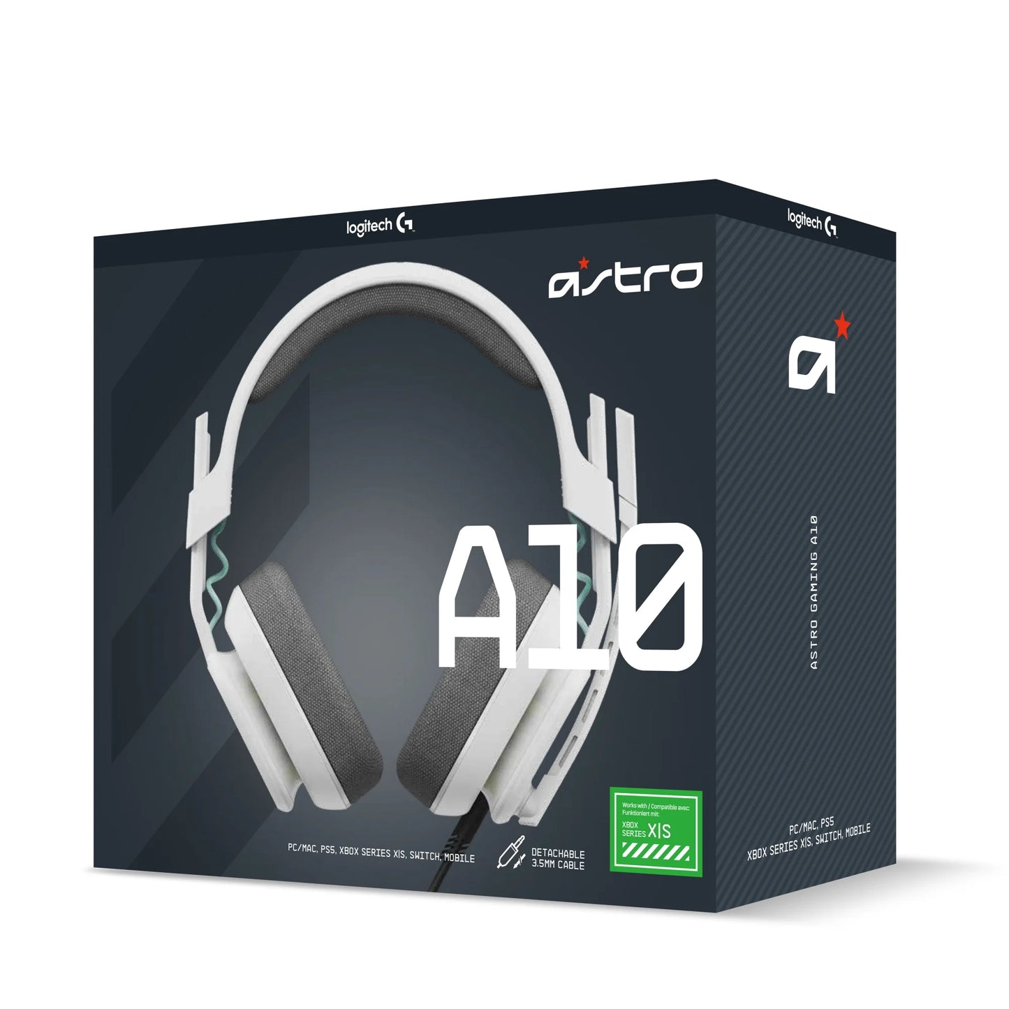 ASTRO A10 Gen 2 Wired Gaming Headset - Immersive Over-Ear Headphones for Xbox & PC - Sleek White Design