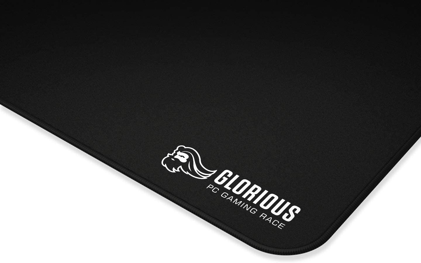 Ultimate 3XL Extended Gaming Mouse Mat - Large 24"x48" Black Cloth with Stitched Edges