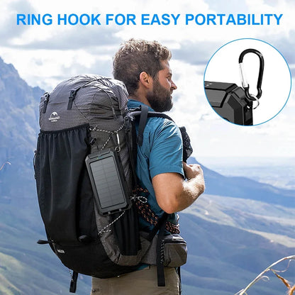 High-Capacity 20000mAh Solar Power Bank - Dual USB Ports & LED Flashlights for Phones & Android Devices
