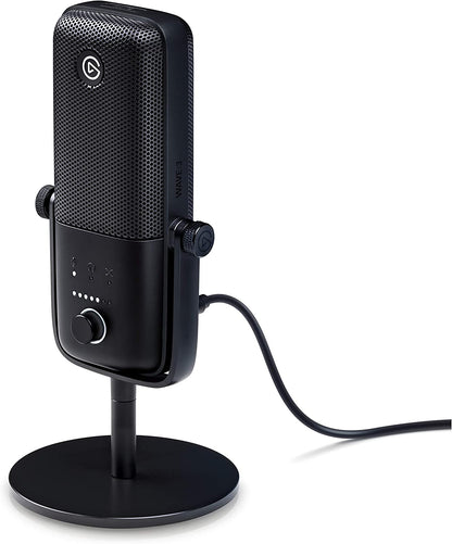 Wave:3 Premium USB Condenser Microphone for Studio-Quality Streaming, Podcasting, Gaming & Home Office - Includes Free Mixer Software & Sound Effects, Easy Plug 'N Play for Mac & PC