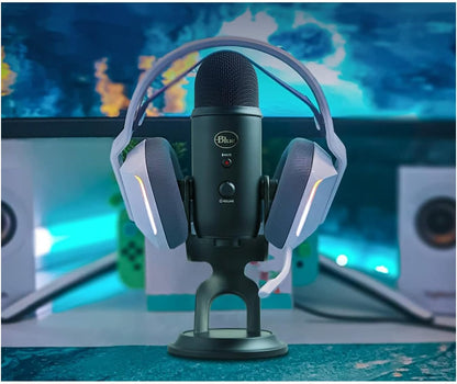 Yeti USB Microphone Bundle in Blackout with Knox Gear Headphones and Pop Filter (3-Piece Set)
