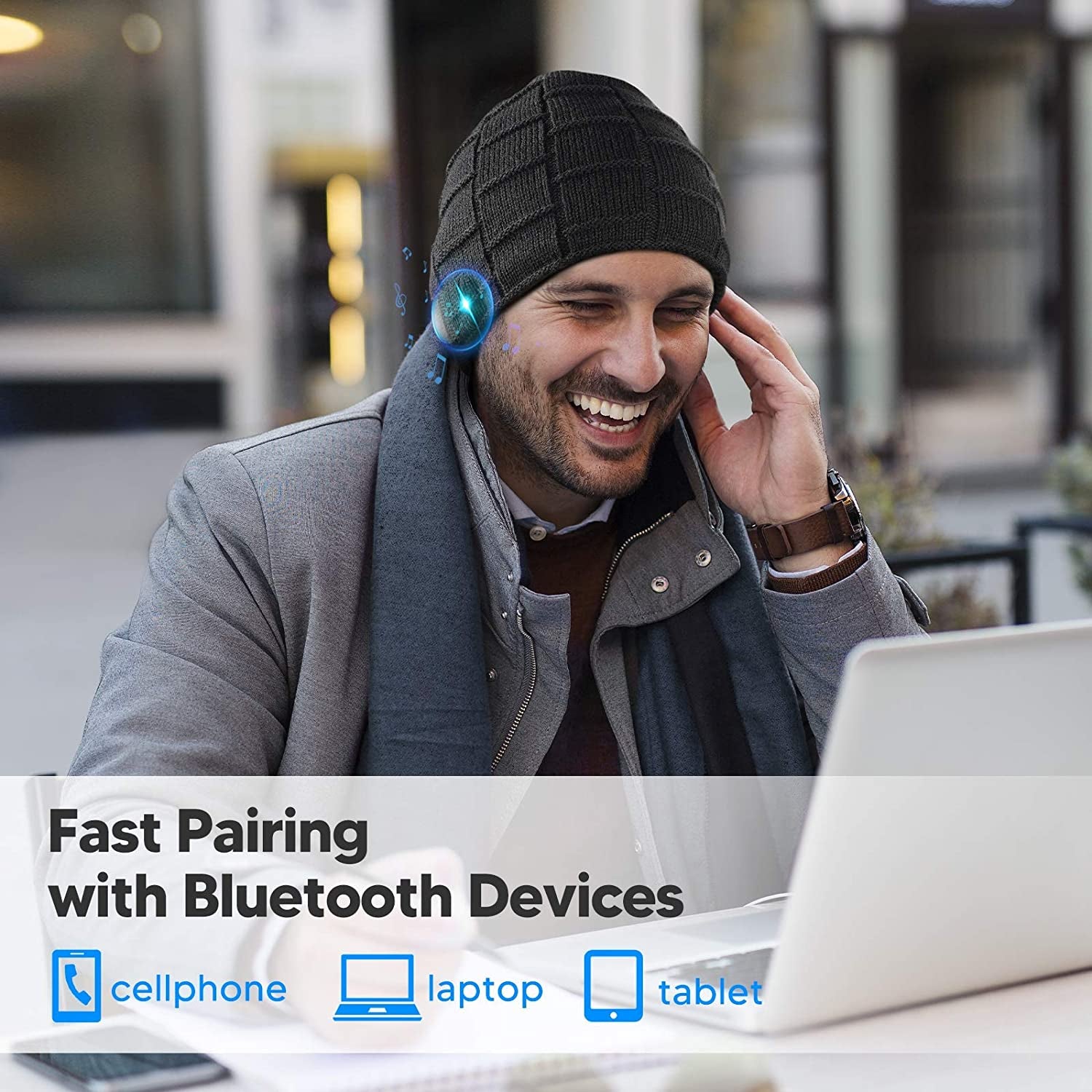 Wireless Bluetooth Beanie Hat - Perfect Holiday Gift for Men, Women & Teens! Ideal Stocking Stuffer for Birthdays and Christmas!