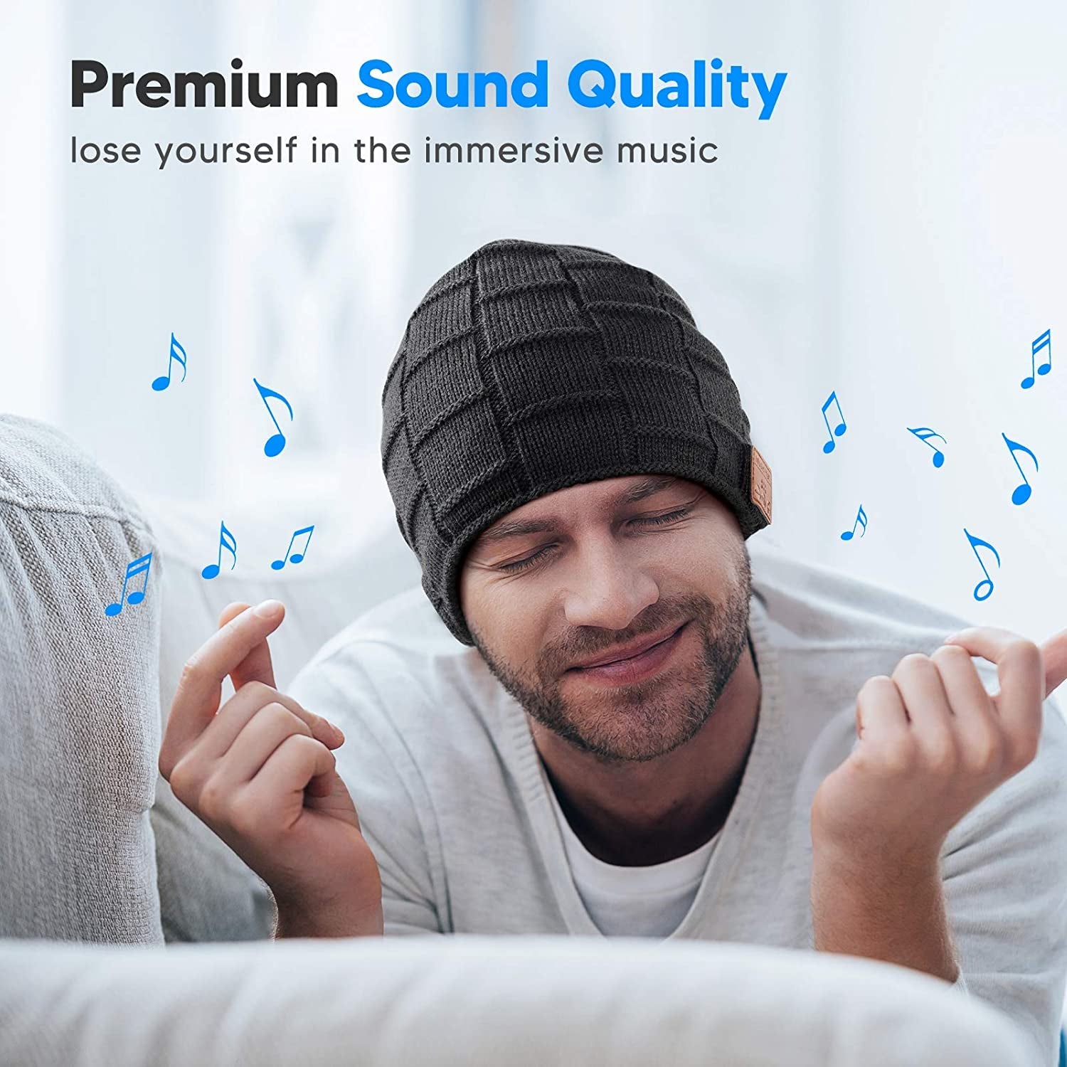Wireless Bluetooth Beanie Hat - Perfect Holiday Gift for Men, Women & Teens! Ideal Stocking Stuffer for Birthdays and Christmas!