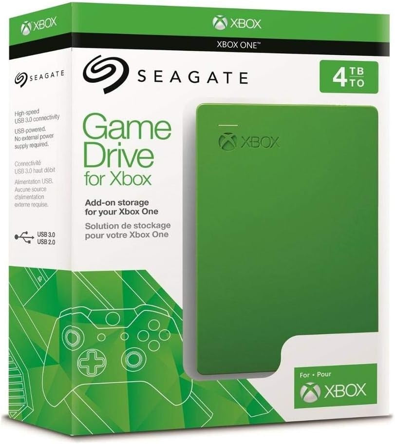 Game Drive for Xbox - 4TB Portable External Hard Drive, Designed for Xbox One, Green