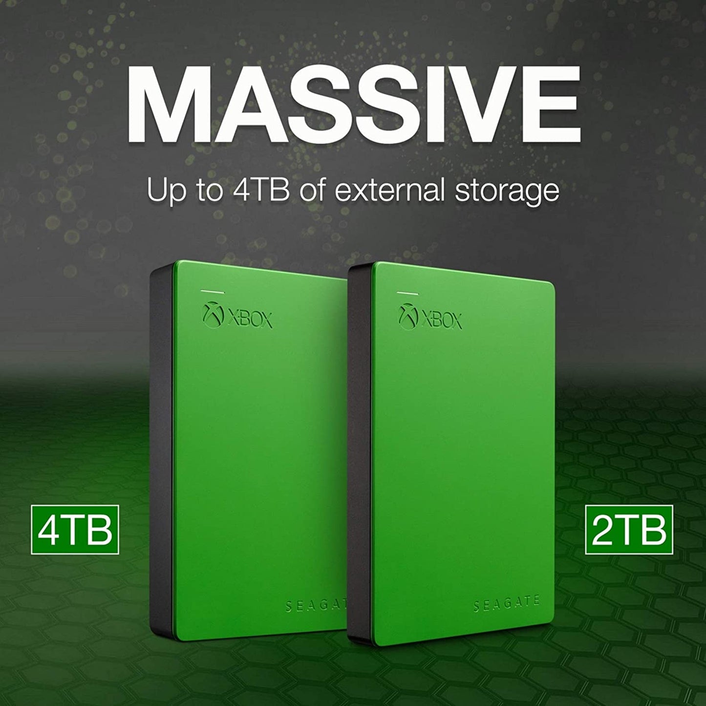 Game Drive for Xbox - 4TB Portable External Hard Drive, Designed for Xbox One, Green