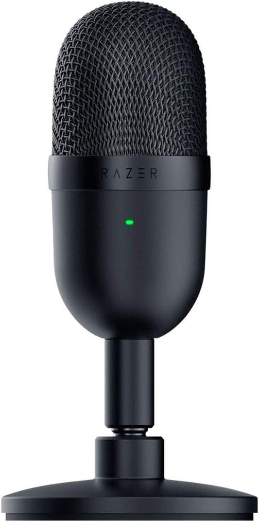 Seiren Mini USB Condenser Microphone for Professional Streaming and Gaming on PC - High-Quality Recording with Supercardioid Pickup Pattern - Adjustable Stand and Shock Resistance - Classic Black