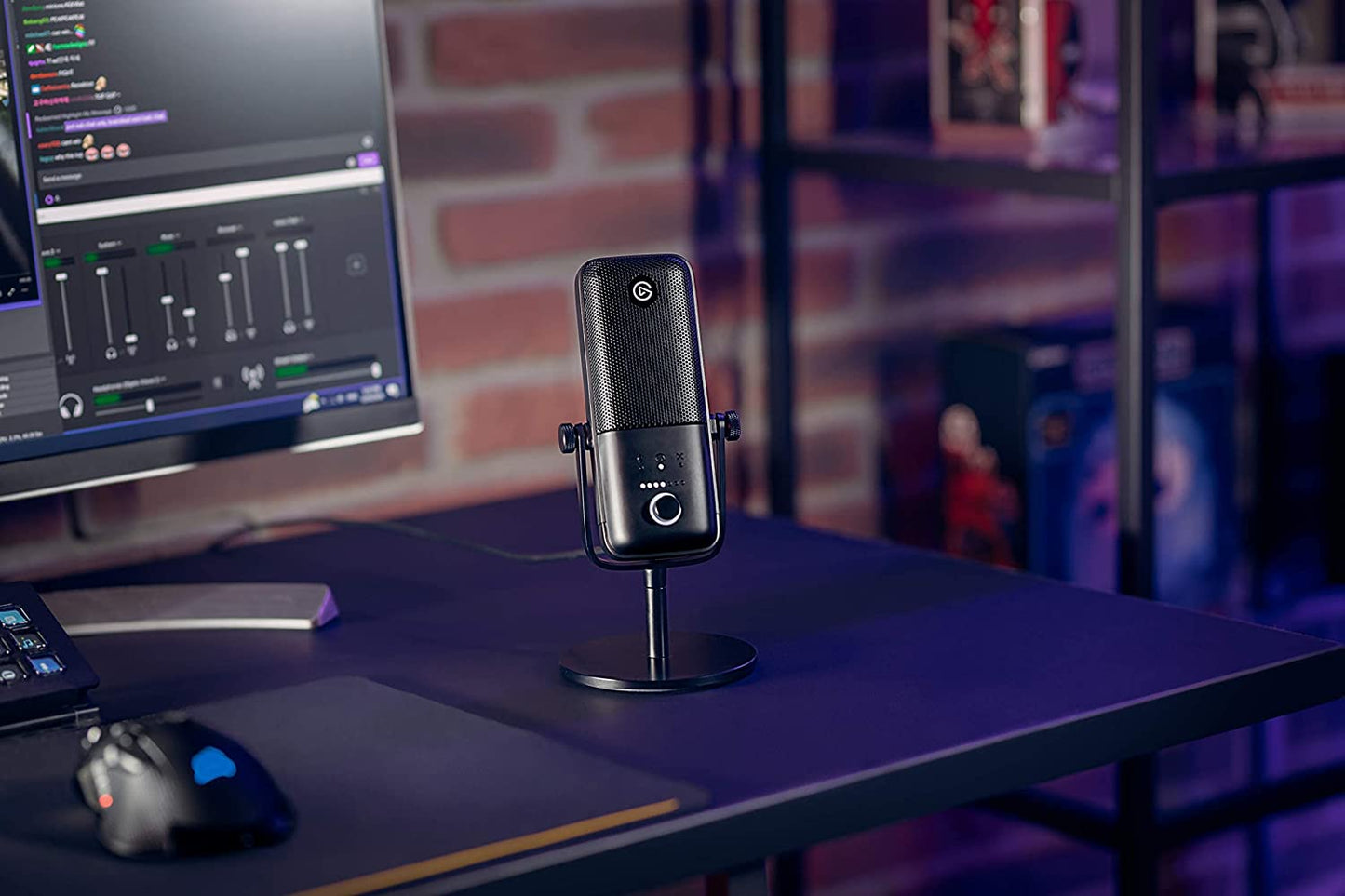 Wave:3 Premium USB Condenser Microphone for Studio-Quality Streaming, Podcasting, Gaming & Home Office - Includes Free Mixer Software & Sound Effects, Easy Plug 'N Play for Mac & PC