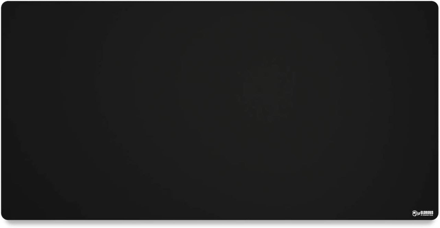 Ultimate 3XL Extended Gaming Mouse Mat - Large 24"x48" Black Cloth with Stitched Edges