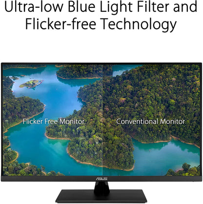 31.5-Inch WQHD Monitor - Stunning 2560 x 1440 IPS Display, HDR10, 100% sRGB, Adaptive Sync, Eye Care Features, Slim Frameless Design, Integrated Speakers, Adjustable Tilt, HDMI & DisplayPort Inputs