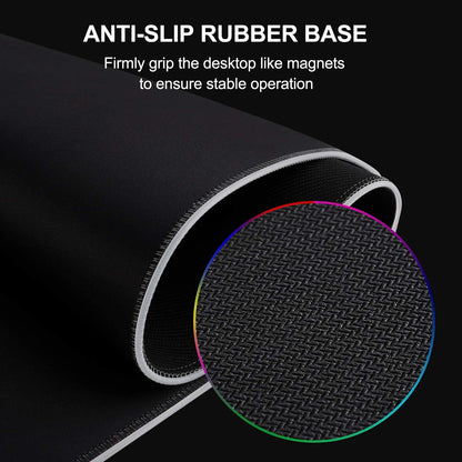 Oversized RGB Gaming Mouse Pad with 14 Lighting Modes, Anti-Slip Rubber Base, and Waterproof Surface - Extra Large 31.5 x 11.8 Inches