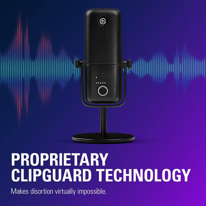 Wave:3 Premium USB Condenser Microphone for Studio-Quality Streaming, Podcasting, Gaming & Home Office - Includes Free Mixer Software & Sound Effects, Easy Plug 'N Play for Mac & PC