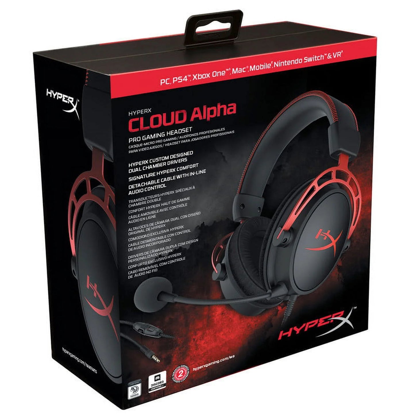 HyperX Cloud Alpha Red Wired Over-Ear Gaming Headset - Immerse Yourself in Superior Sound!