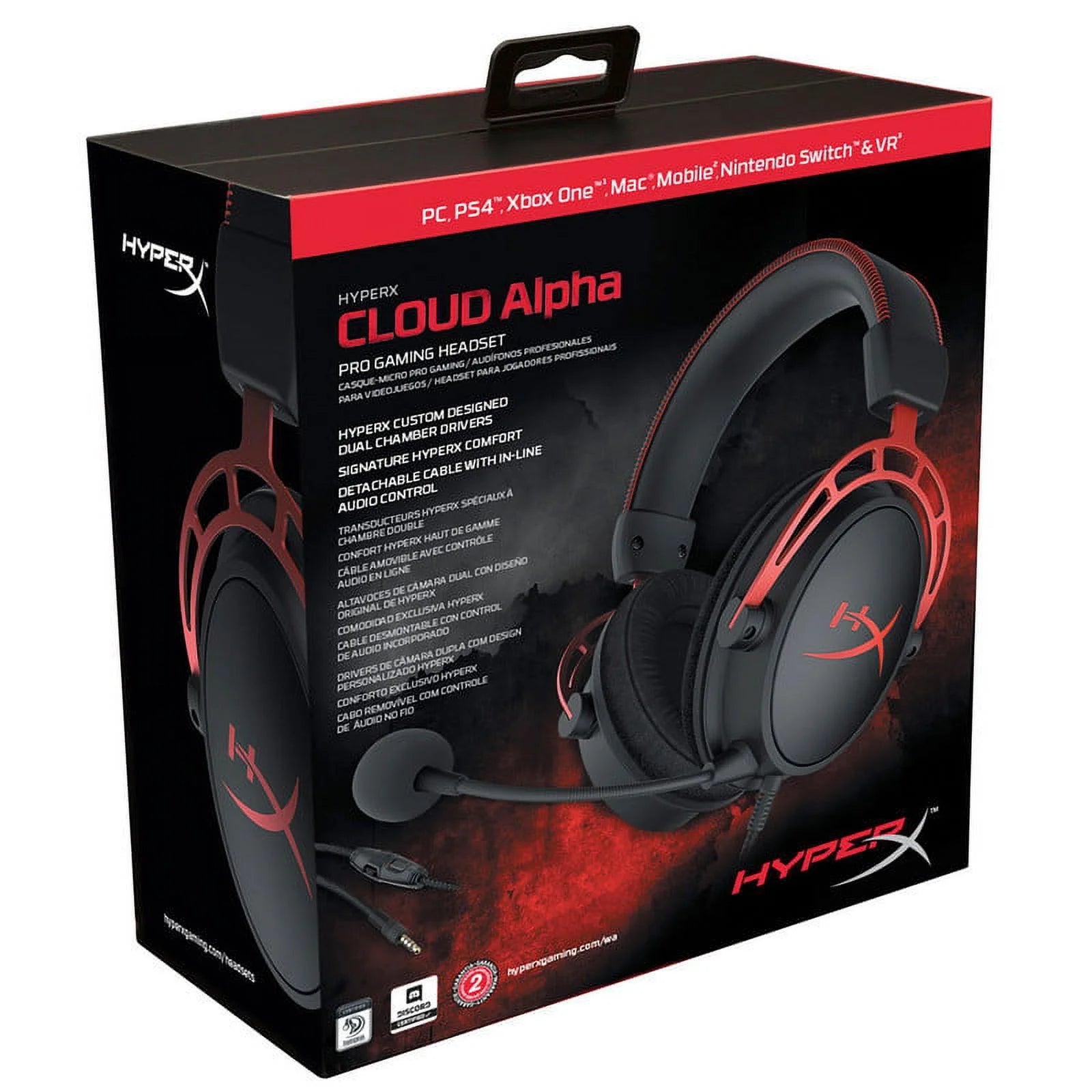 HyperX Cloud Alpha Red Wired Over-Ear Gaming Headset - Immerse Yourself in Superior Sound!