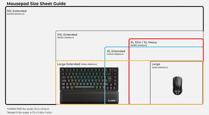 Ultimate 3XL Extended Gaming Mouse Mat - Large 24"x48" Black Cloth with Stitched Edges
