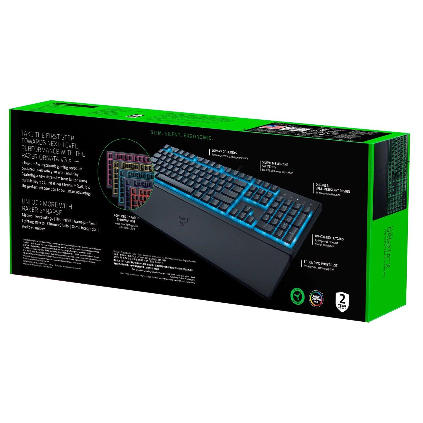 Ornata V3 X Full-Size RGB Gaming Keyboard with Comfortable Wrist Rest - Perfect for PC Gaming!